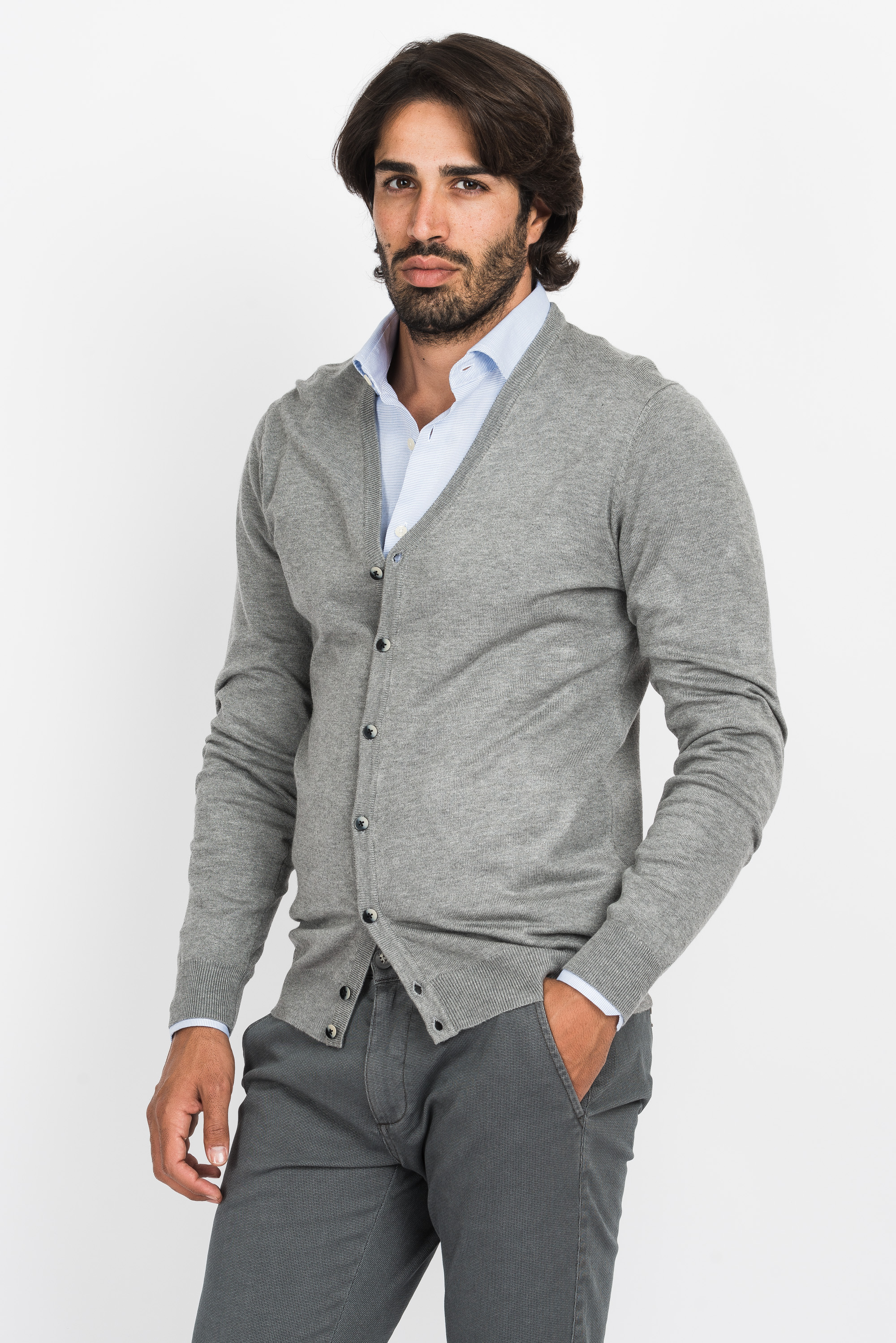 Cotton silk camicie uomo clearance