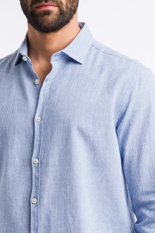 Camicia Fantasia Misto Lino
