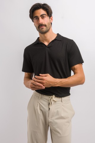 Polo Misto Lino Collo Derby