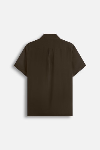 Camicia Mezza Manica Collo Bowling