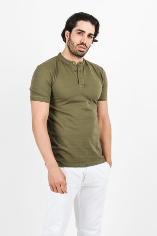 Polo Coreana Tinta Unita