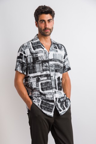 Camicia Hawaii Collo Bowling