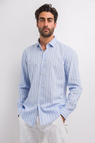 Camicia Fantasia Misto Lino