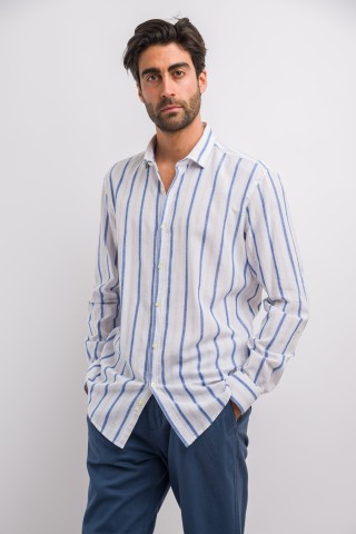 Camicia Fantasia Misto Lino