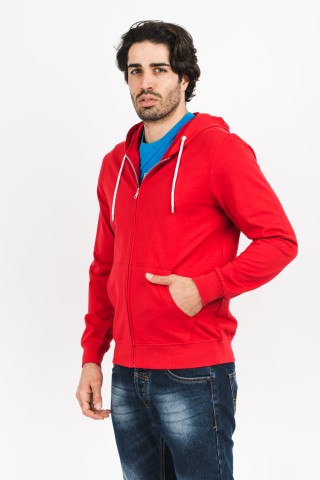 Felpa Zip Cappuccio
