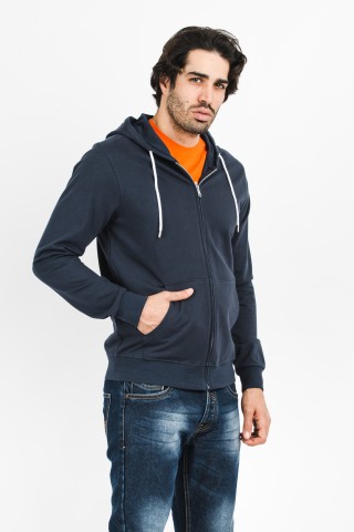 Felpa Zip Cappuccio