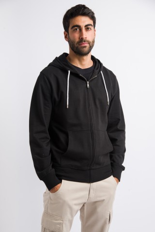 Felpa Zip Cappuccio
