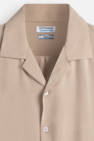Camicia Mezza Manica Collo Bowling