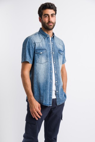 Camicia Jeans Mezza Manica