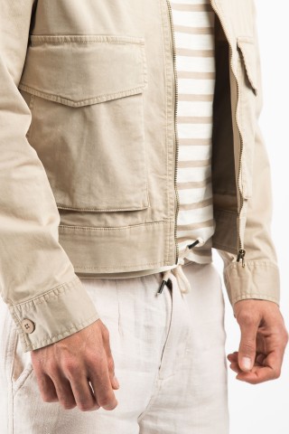 Giubbino Collo Camicia Twill