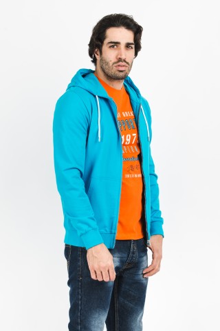 Felpa Zip Cappuccio