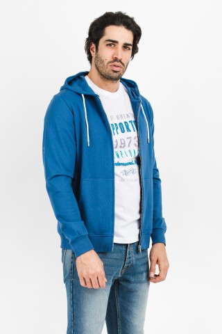 Felpa Zip Cappuccio