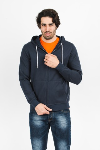 Felpa Zip Cappuccio