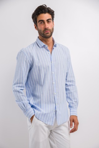 Camicia Fantasia Misto Lino