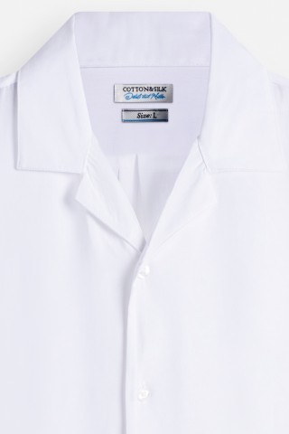 Camicia Mezza Manica Collo Bowling