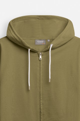 Felpa Zip Cappuccio