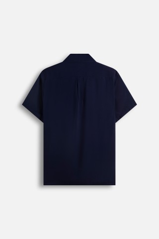 Camicia Mezza Manica Collo Bowling