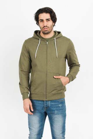 Felpa Zip Cappuccio