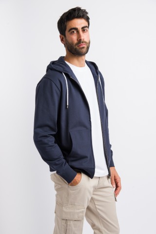 Felpa Zip Cappuccio