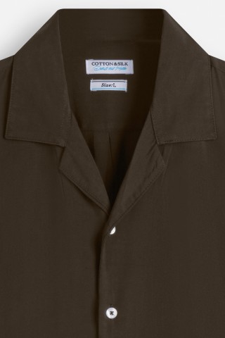 Camicia Mezza Manica Collo Bowling