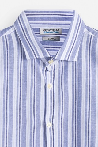 Camicia Fantasia Misto Lino