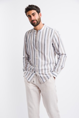 Camicia A Righe Coreana