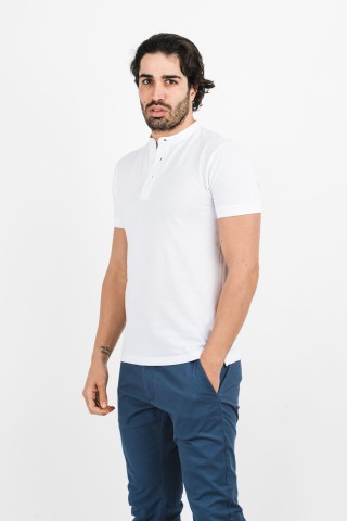 Polo Coreana Tinta Unita