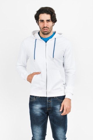 Felpa Zip Cappuccio