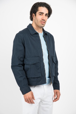 Giubbino Collo Camicia Twill