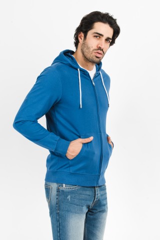 Felpa Zip Cappuccio