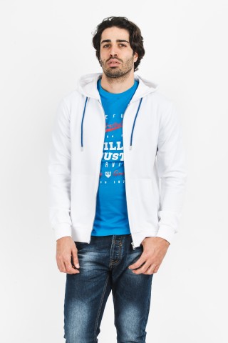 Felpa Zip Cappuccio