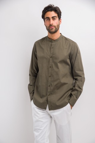 Camicia Coreana Tinta Unita