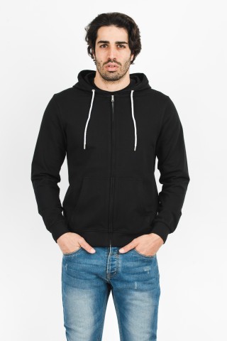Felpa Zip Cappuccio