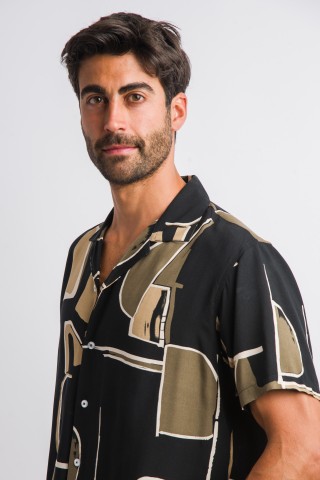 Camicia Hawaii Collo Bowling