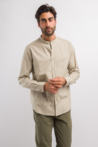 Camicia Coreana Tinta Unita