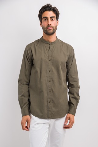 Camicia Coreana Tinta Unita