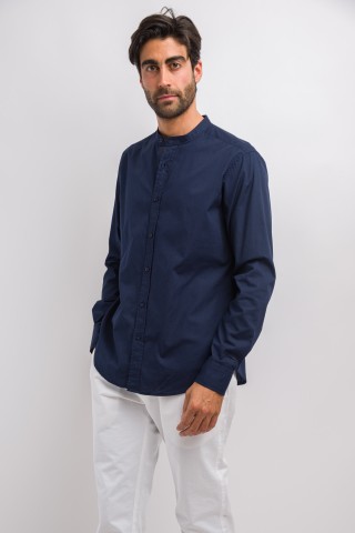 Camicia Coreana Tinta Unita