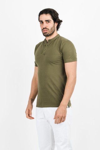 Polo Coreana Tinta Unita
