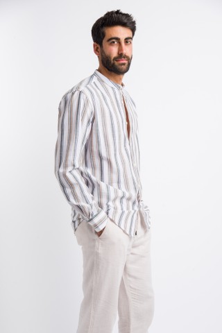 Camicia A Righe Coreana