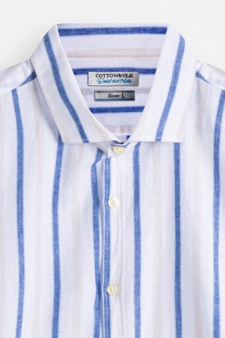 Camicia Fantasia Misto Lino