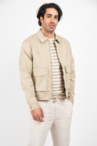 Giubbino Collo Camicia Twill