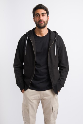 Felpa Zip Cappuccio