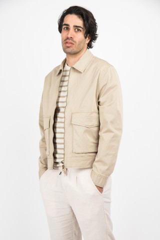 Giubbino Collo Camicia Twill