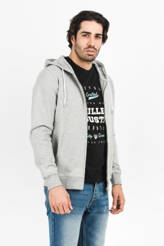Felpa Zip Cappuccio