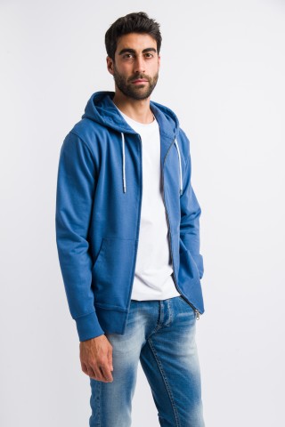 Felpa Zip Cappuccio