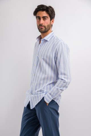 Camicia Fantasia Misto Lino