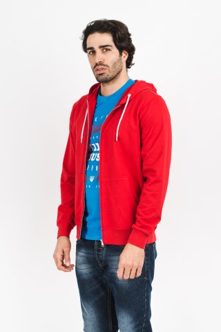 Felpa Zip Cappuccio