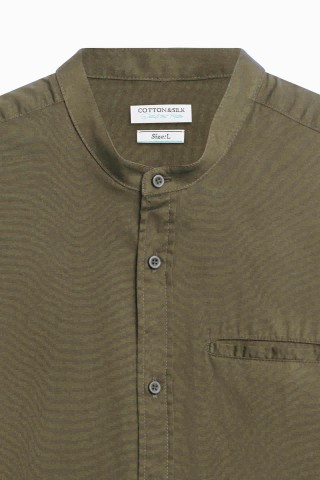 Camicia Coreana Tinta Unita