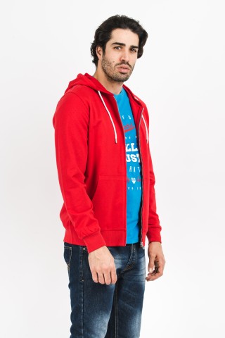 Felpa Zip Cappuccio
