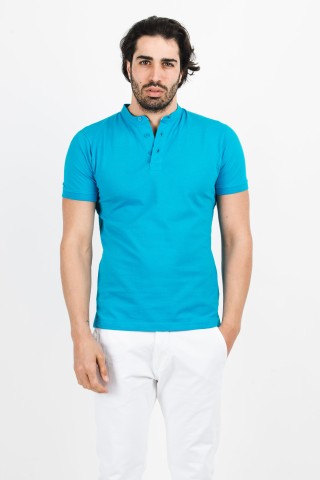 Polo Coreana Tinta Unita